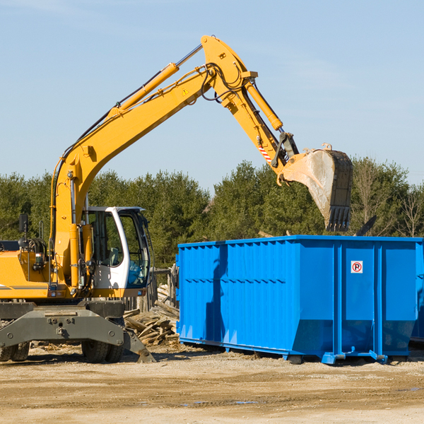 are there any restrictions on where a residential dumpster can be placed in Bayview